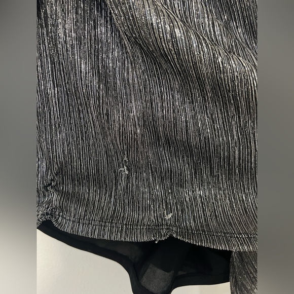 Nine West Metallic-Threaded Blouson-Sleeve Top - Picture 6 of 13